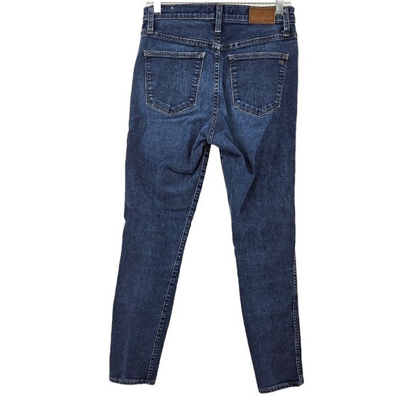 Madewell 10" High Riser Skinny Skinny Jeans Dark Wash Women’s Size 28 Denim - Picture 2 of 9
